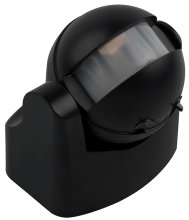 Bevegelsesensor 180° svart IP44